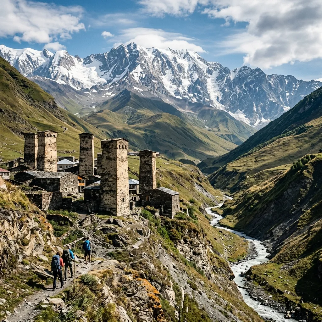 Expedition in the Caucasus mountains